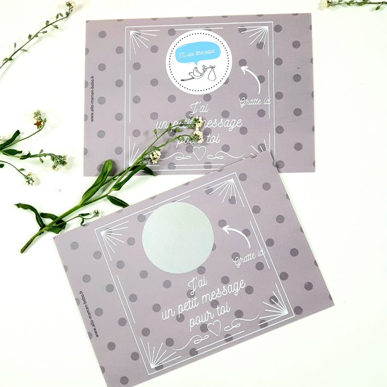Carte De Naissance A Gratter Tu Vas Etre Papa Allo Maman Bobo