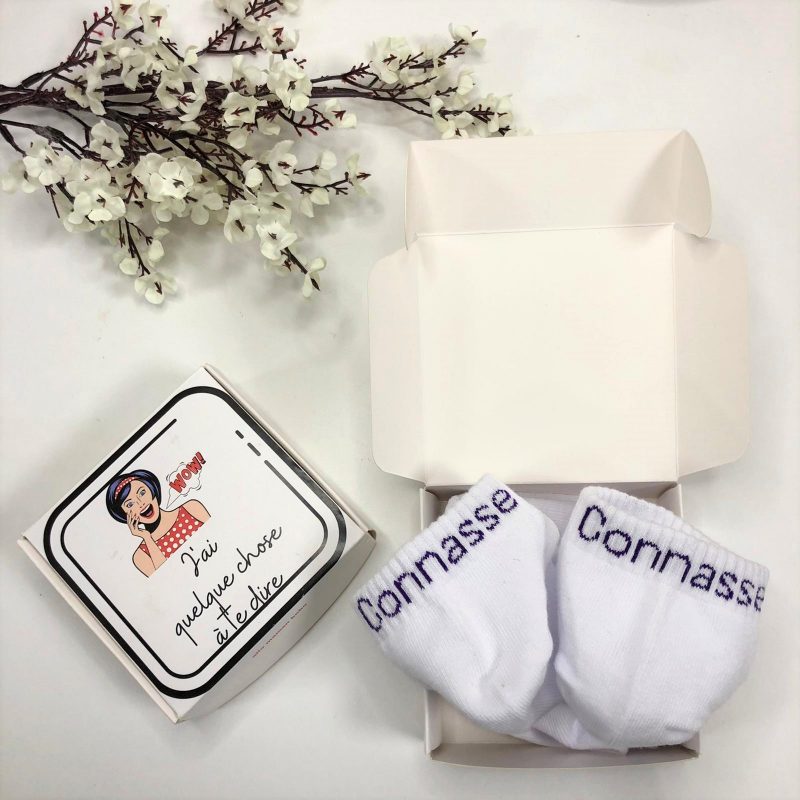 Chaussettes Humoristiques "Maman Hors Service" - Coton Blanc, Message En Français, 35 Cm De Long - Cadeau Drôle Pour Parents - 5