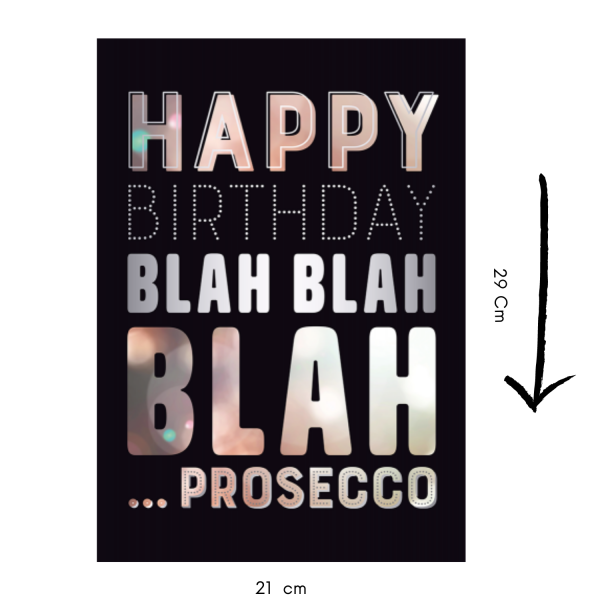 Carte Géante d'anniversaire - Prosecco