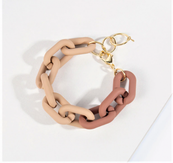 Bracelet Maillons de Chaîne- bi-color