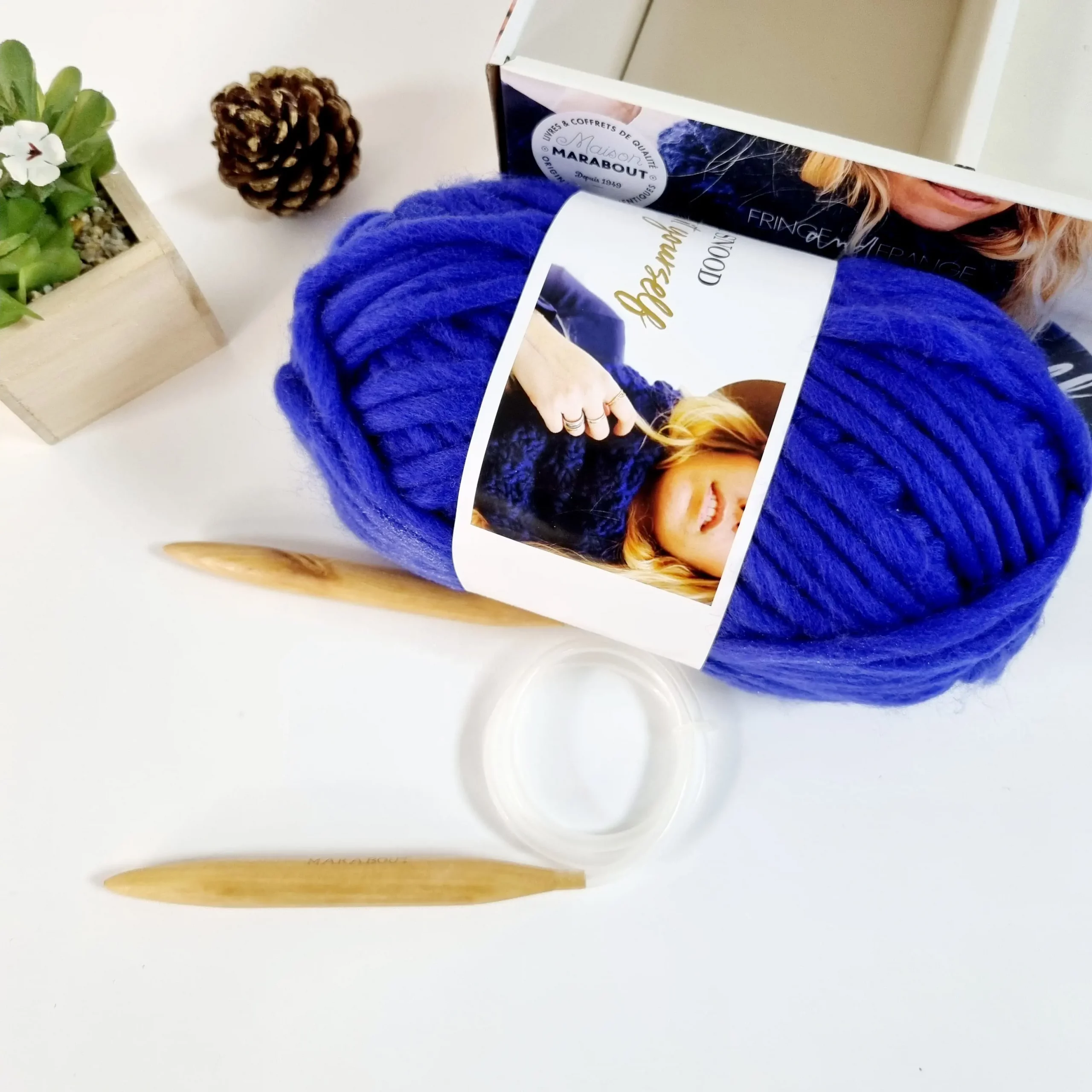 Kit tricot DIY, grosse laine chenille et aiguilles, grosse laine et grosses  aiguilles, cadeau d'anniversaire -  France