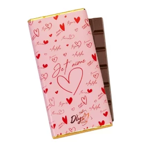 Tablette de chocolat "Je t'aime" - Chocolat au lait 42%
