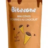 Mini-cônes fourrés au chocolat