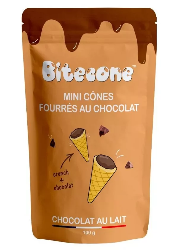Mini-cônes fourrés au chocolat