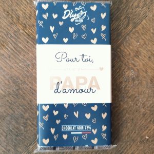 Tablette de chocolat « Papa d’amour » – Chocolat noir 72%